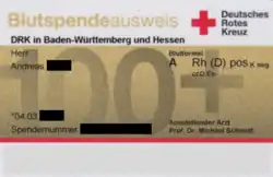 100 und mehr Blutspenden (Gold)
