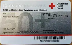 50 bis 99 Blutspenden (Silber)