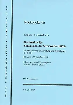 DSS-Arbeitspapiere, Institut für Konversion, H.&nbsp;38,&nbsp;1997,&nbsp;Umschlag.