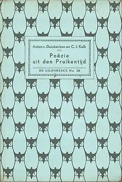 DU 28, Duinkerken / Kelk: Poëzie uit den Pruijkentijd, Einband und Titelblatt (1936)