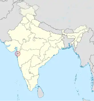 Positionskarte des Distrikts Dadra und Nagar Haveli