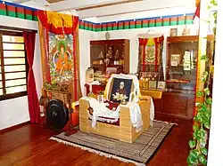 Das Innere des tibetischen Pavillons