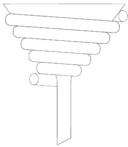 Trichter mit dampfbeheizter Schlange zur heißen Filtration