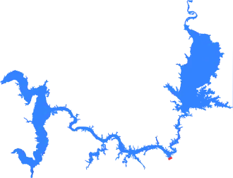 Umriss des Reservoirs