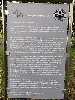 Infotafel zum Labyrinth