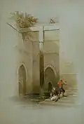 Nilometer von Roda, Kairo. Lithographie von David Roberts 1840