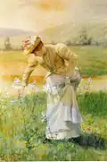 Woman Picking Flowers