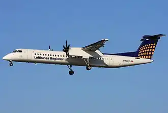 De Havilland DHC-8-400 der Augsburg Airways