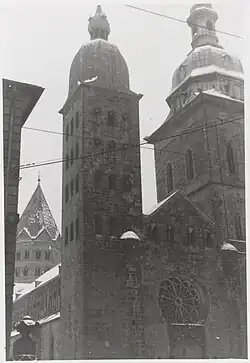 Dom zur Zeit des Zweiten Weltkriegs vor der Zerstörung der barocken Dächer