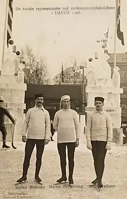 Norwegische Läufer in Davos 1908