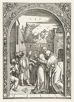 Astwerk als Schmuck einer Bildarchitektur in Dürers Marienleben (1504)