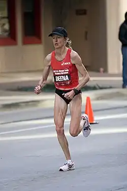 Deena Kastor (Foto: ein Marathonlauf im Jahr 2012) kam auf den elften&nbsp;Platz