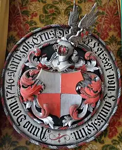 Die Totenscheibe erinnert an die Leyser von Lambsheim