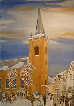 Kirchgang im Winter um&nbsp;1940