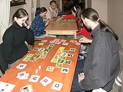 Tischauslage mit falschem Aufbau (an einer Siedlung fehlen 2 Landschaften)