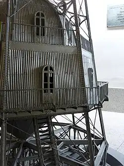 Detail des Modells des Faro de Buda. Der untere Teil diente als Unterkunft für die Leuchtturmwärter (Fareros/torreros).