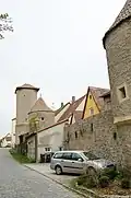 Abschnitt der Stadtmauer entlang der Falterstraße