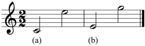 Notenbeispiel: Dezimintervalle