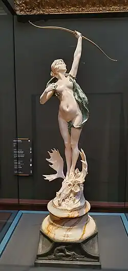 Diana im Königlichen Museum der Schönen Künste in Antwerpen (Bronze, vergoldetes Messing und Elfenbein)