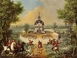 Parforcejagd an der Dianaburg bei Darmstadt (1768)