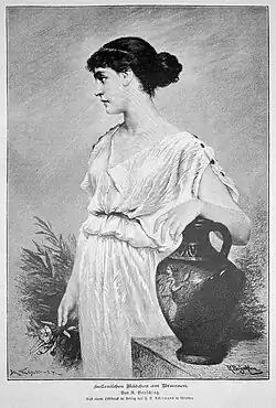 Hellenisches Mädchen am Brunnen