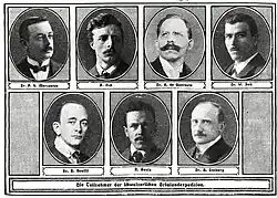 Die Teilnehmer der Schweizerischen Grönlandexpedition im Jahr 1912