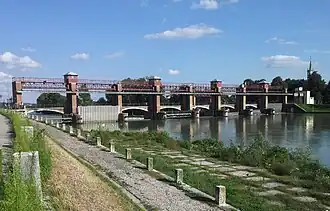 Etschbrücke und Wehr
