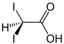 Strukturformel von Diiodessigsäure