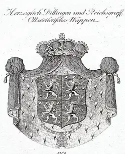 Herzoglich Dillingen- und reichsgräflich Ottweilerisches Wappen