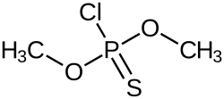 Strukturformel von O,O-Dimethylchlorthiophosphat