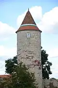 Kegeldach auf Turm