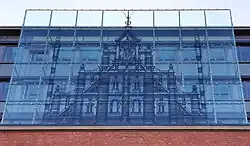 Bildnis des ursprünglichen Giebels am heutigen Gebäude