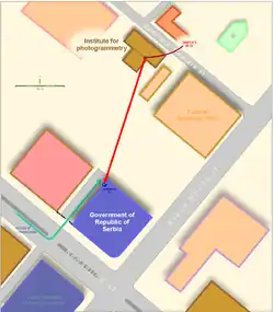 Das Versteck des Schützen. Ca. 135 m zum Ziel.