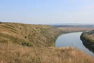 Einschnitt des Dnister in die Podolische Platte bei Salischtschyky