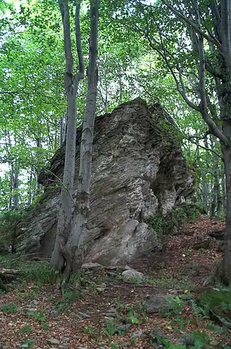 Felsformation auf dem Gipfel