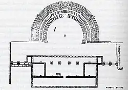 Das Theater in der zweiten Ausbauphase nach 219 v.&nbsp;Chr.