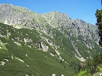 Blick vom Tal Dolina Roztoki