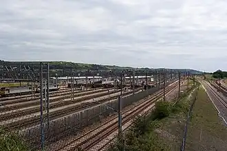 Frachtterminal am Bahnhof Dollands Moor