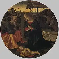 Anbetung des Kindes (Domenico Ghirlandaio, zweite Hälfte des 15.&nbsp;Jahrhunderts)