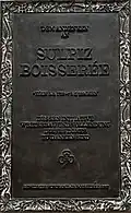 Gedenktafel im Dom für S. Boisseree