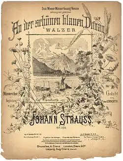 An der schönen blauen Donau, Titelblatt