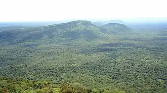 Das Dongrek-Gebirge, von Thailand aus gesehen