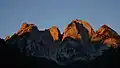 Nördlicher Gosaukamm im Morgenlicht (Alpenglühen)
