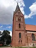 Turm der Kirche in Hanshagen