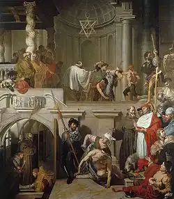 Papst Nikolaus am Grabe des hl. Franz, 1627, Alte Pinakothek, München