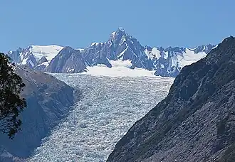 Douglas Peak mit Fox-Gletscher im Vordergrund