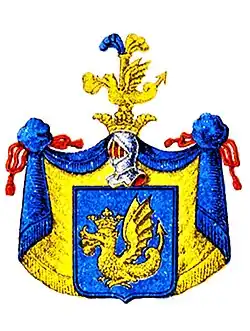 Wappen derer von Drachstedt, 1723 in Schweden mit Matrikelnummer 1776 naturalisiert und introduziert, schwedischer Zweig 1732 ausgestorben