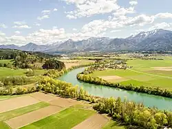 Blick östlich in das Rosental vom Standort Dieschitz / St. Egyden aus