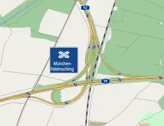 Übersichtskarte Dreieck München-Feldmoching