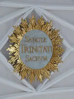 Deckeninschrift Langhaus